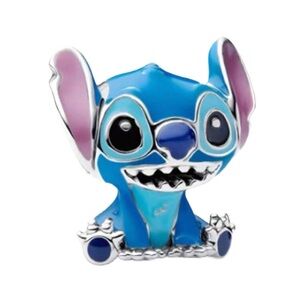 S925 Sterling Silver & Blue Enamel Disney Inspired STITCH Charm - NWT